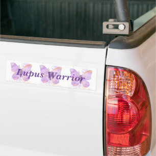 Lila Butterfly Lupus Warrior Bildekal