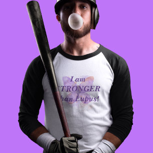 Lila Butterfly Lupus Warrior T Shirt