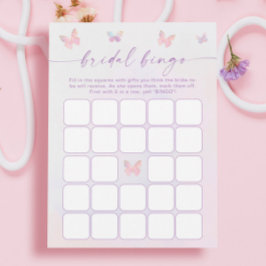 Lila Butterfly Möhippa Bingo-spelkort Inbjudningar