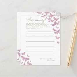 Lila Butterfly-Möhippa vars minnesspel