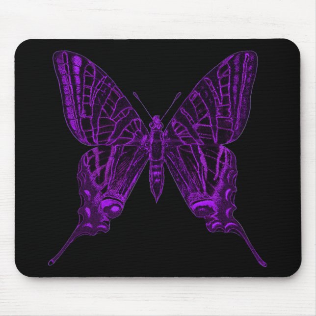 Lila Butterfly Mousepad Musmatta (Framsidan)