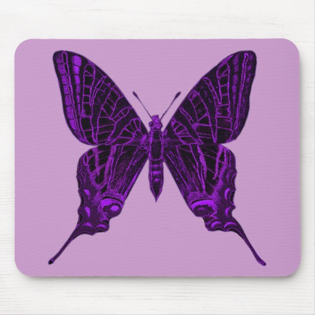 Lila Butterfly Mousepad Musmatta (Framsidan)
