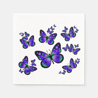 Lila Butterfly Pappersservett