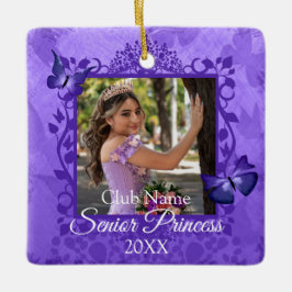 Lila Butterfly Personlig Ornament Girl's Klubb
