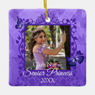 Lila Butterfly Personlig Ornament Girl's Klubb