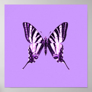 Lila Butterfly Poster