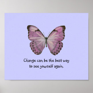 Lila Butterfly Poster