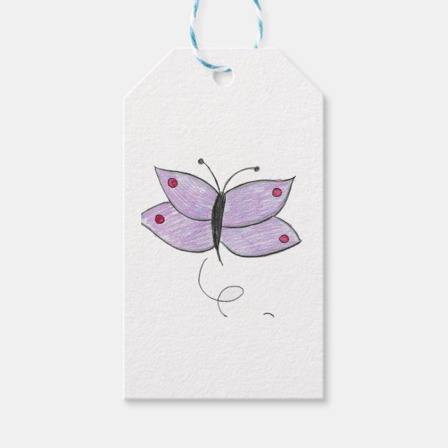 Lila Butterfly Presentetikett (Framsidan)