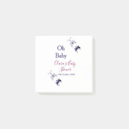 Lila Butterfly rosa babydusch baby modern modern  Post-it Block