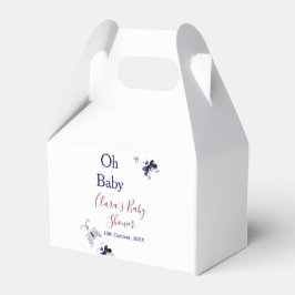 Lila Butterfly rosa babydusch baby modern modern  Presentaskar