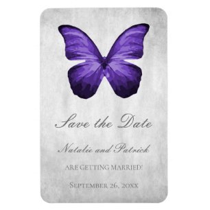 Lila Butterfly Spara datum magneter
