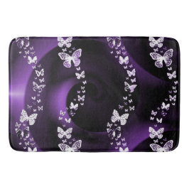 Lila Butterfly Swirl Badrumsmatta