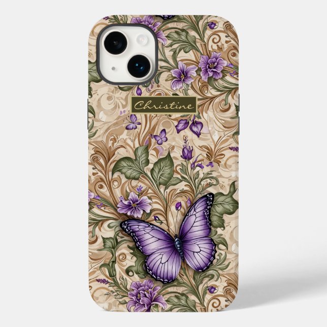 Lila Butterfly Taupe och Sage Herbal (Baksida)