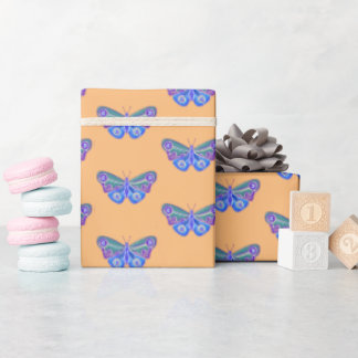 Lila Butterfly Teckning Presentpapper