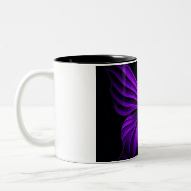 Lila Butterfly Two-Tone Mugg (Vänster)
