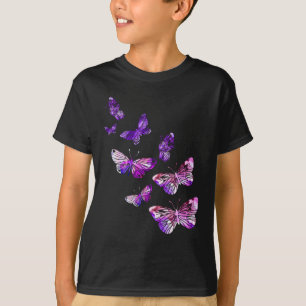 Lila Butterlies T Shirt