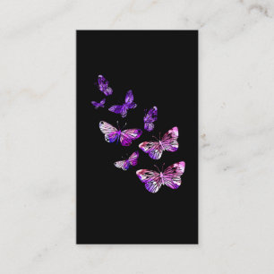 Lila Butterlies Visitkort
