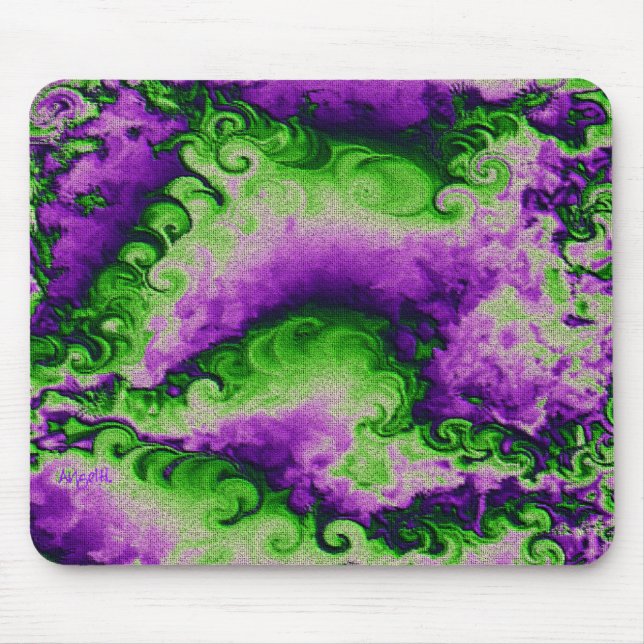 Lila Cabbage Curls mousepad Musmatta (Framsidan)