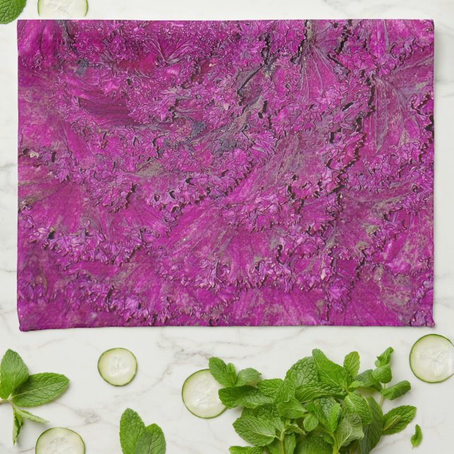 Lila Cabbage Kitchen Towel Kökshandduk (Vikta)