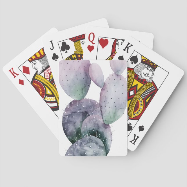 Lila Cactus Casinokort (Baksidan)