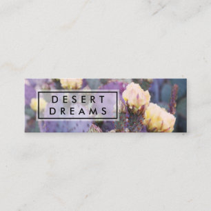 Lila Cactus Flower Desert Garden Photo Travel Mini Visitkort
