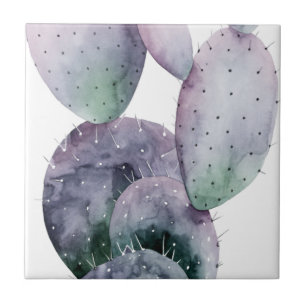Lila Cactus Kakelplatta
