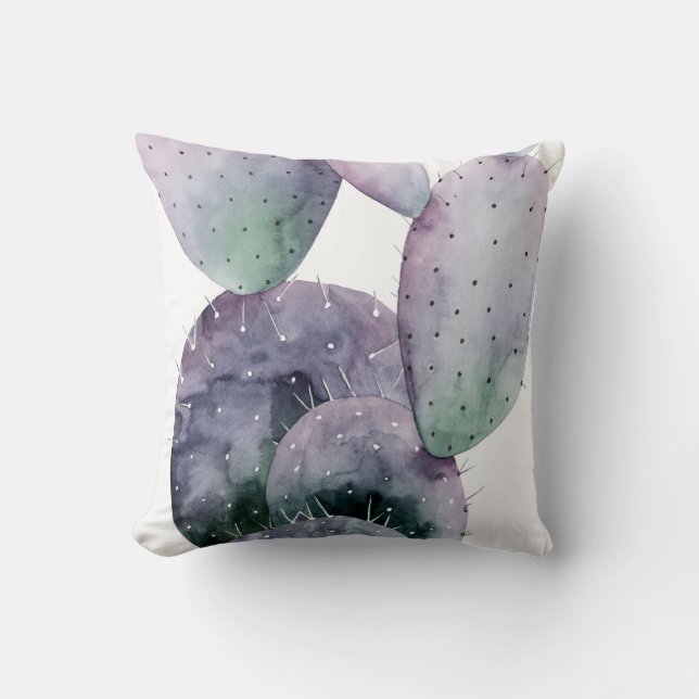 Lila Cactus Kudde (Framsida)