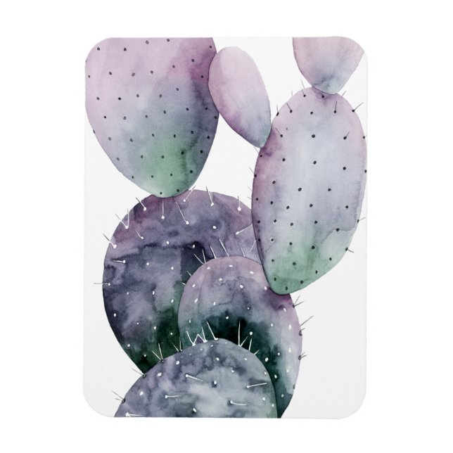 Lila Cactus Magnet (Vertikal)