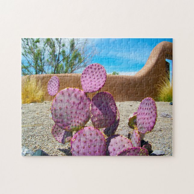Lila Cactus New mexico. Pussel (Horisontell)