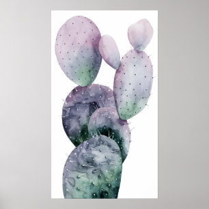 Lila Cactus Poster