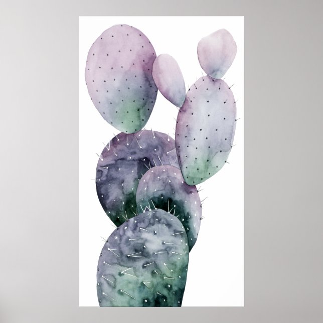 Lila Cactus Poster (Framsidan)