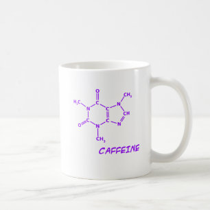 Lila Caffeine Molecule Mugg