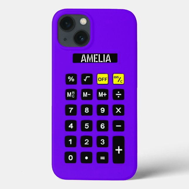 Lila Calculator med tangentbord (Baksida)
