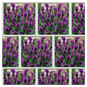 Lila Calla lilies Tyg