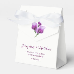Lila Calla Lily Blommigt Bröllop Presentaskar