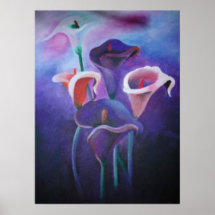 Lila Callas Lilac och Lila Art Poster