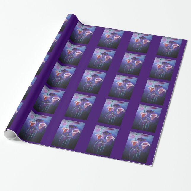 Lila Callas Lilac och Lila Art Presentpapper (Utrullad)
