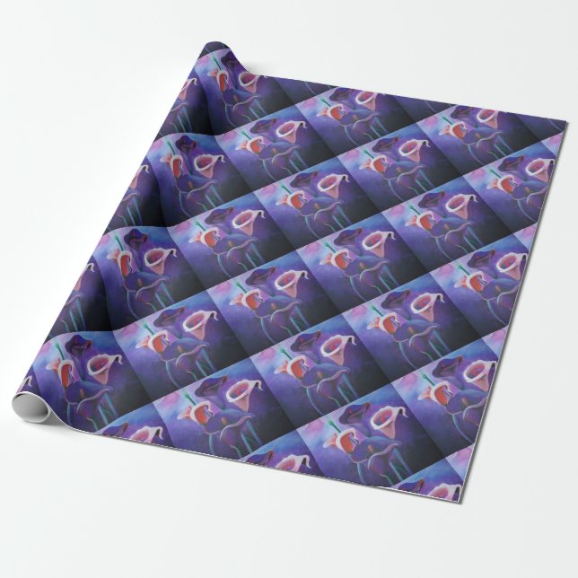 Lila Callas Lilac och Lila Art Presentpapper (Utrullad)