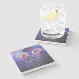 Lila Callas Lilac och Lila Art Underlägg Sten