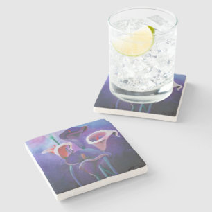 Lila Callas Lilac och Lila Art Underlägg Sten