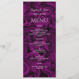 Lila Calligraphy Bröllop Menu Meny