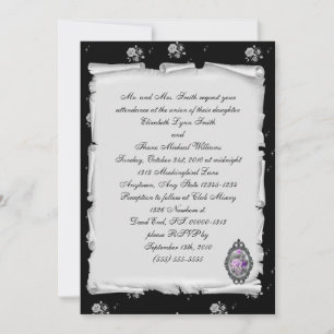 Lila Cameo Ro Steampunk Goth bröllop