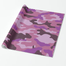 Lila Camo Camouflage Wrapping Papper