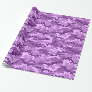 Lila Camo Camouflage Wrapping Papper Presentpapper