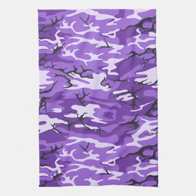 Lila Camo Kökshandduk (Vertikal)