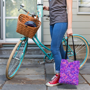 lila camo mönster till säcken tygkasse