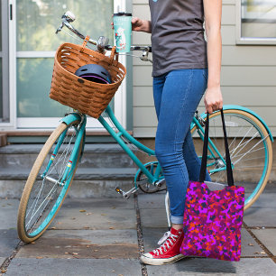 lila CAMO MÖNSTER TOTE BAG Tygkasse