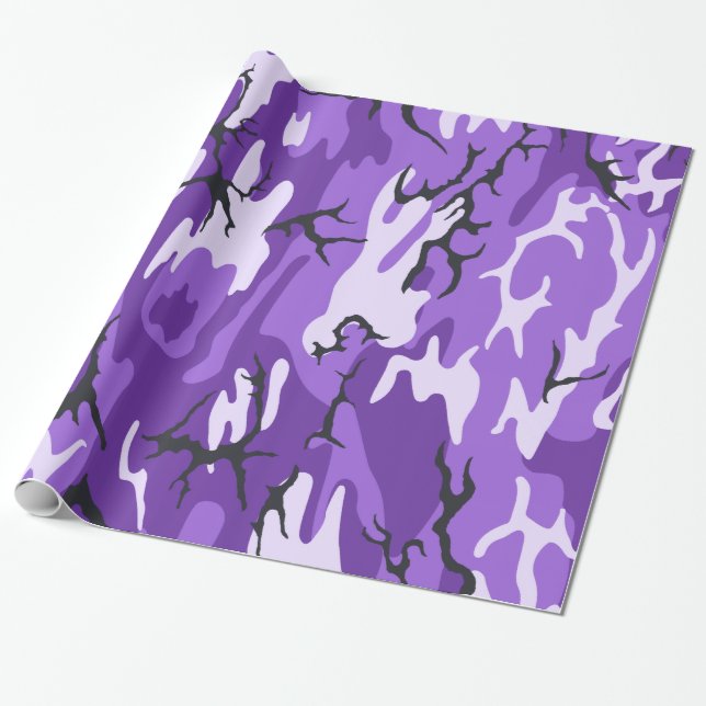 Lila Camo Presentpapper (Utrullad)