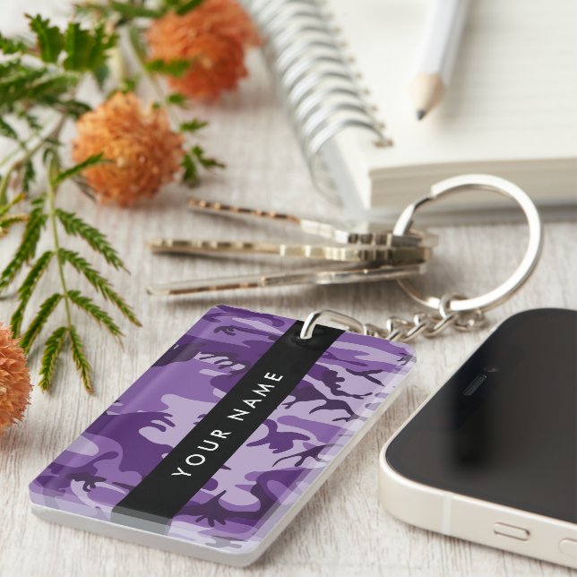 Lila Camouflage Ditt namn anpassar dig (Högra Framsidan)