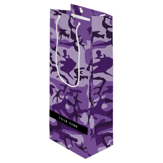 Lila Camouflage Ditt namn anpassar dig (Framsidan Vinklad)